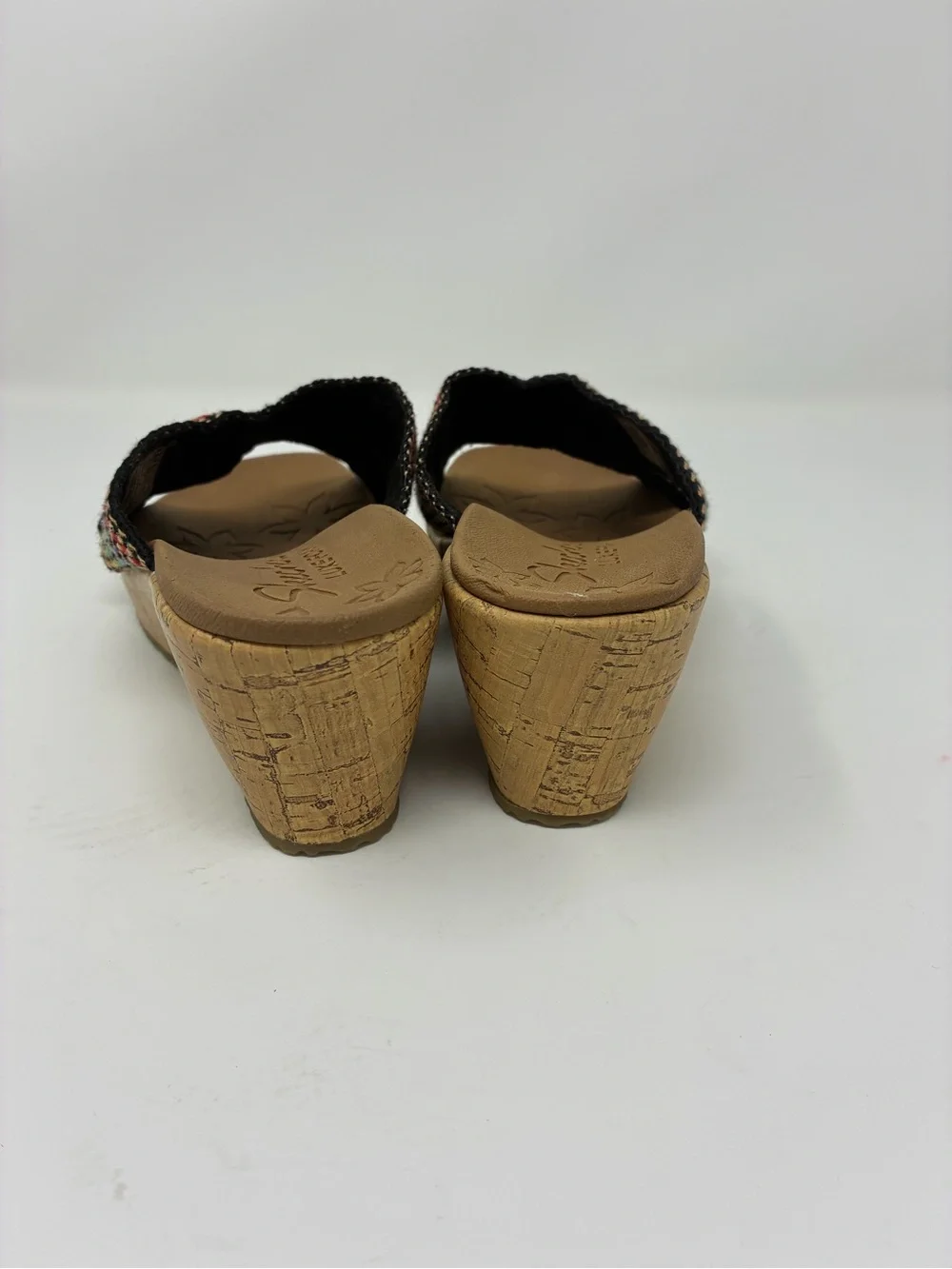 Skechers Multicolor Woven Jute Cork Wedge Sandals w7